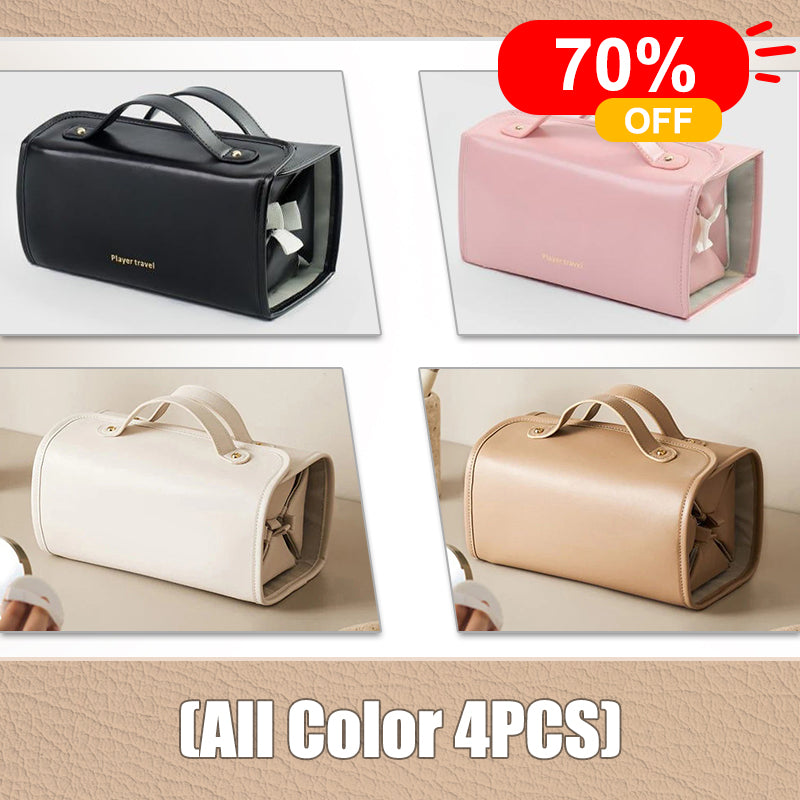 TO DAY 49%OFF Leather Waterproof Cosmetic Bag