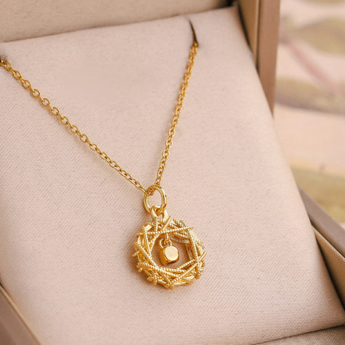 Dreamcatcher Circular Mobius Ring Cube Pendant Necklace