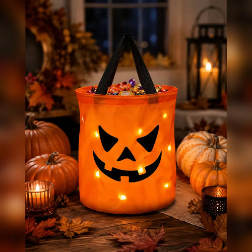 Light-Up Pumpkin Trick-or-Treat Bag