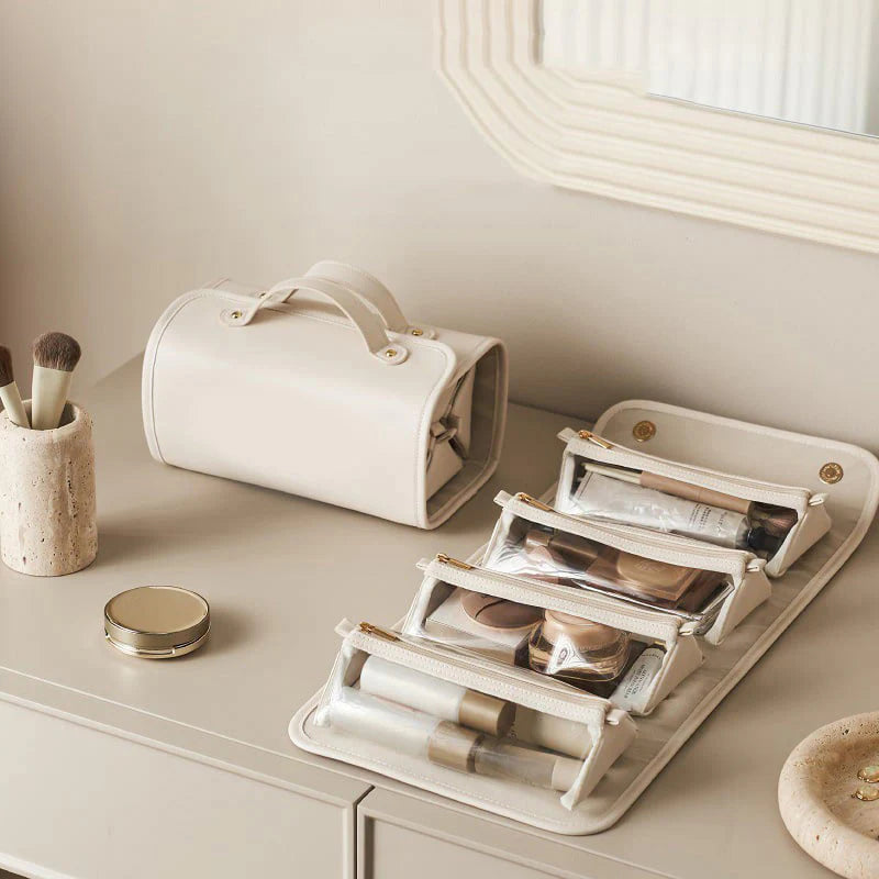 TO DAY 49%OFF Leather Waterproof Cosmetic Bag