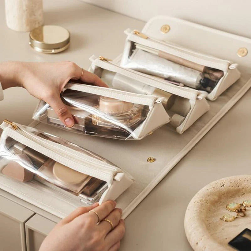 TO DAY 49%OFF Leather Waterproof Cosmetic Bag