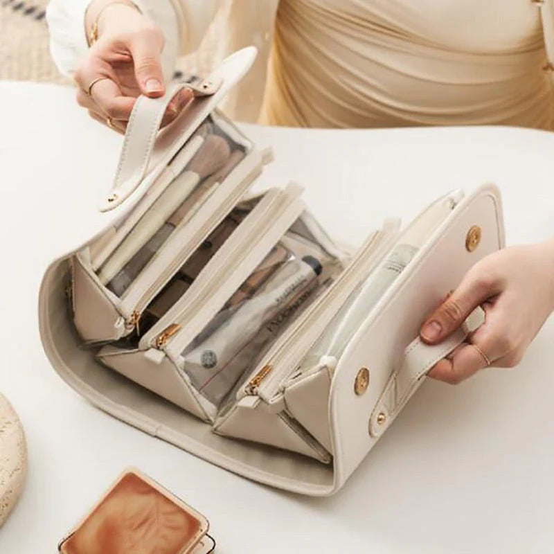 TO DAY 49%OFF Leather Waterproof Cosmetic Bag